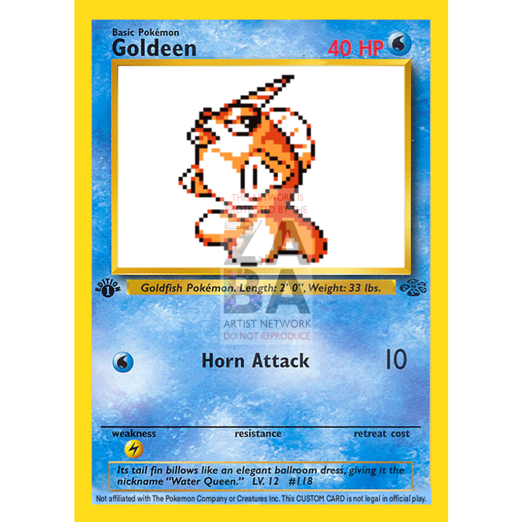 Goldeen Game Sprite Custom Pokemon Card - ZabaTV