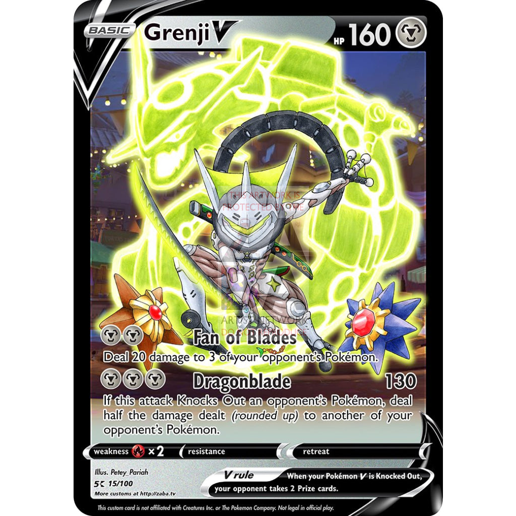 Grenji V (Greninja + Genji) Custom Overwatch + Pokemon Card - ZabaTV