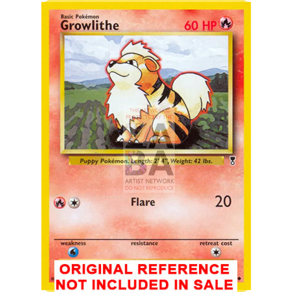 Growlithe 45/100 Legendary Collection Extended Art Custom Pokemon Card - ZabaTV