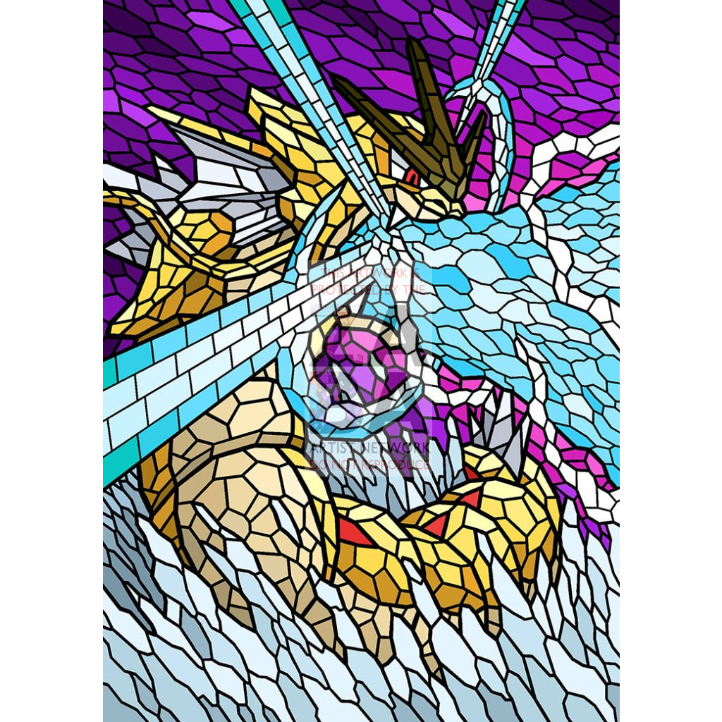 Gyarados V Stained-Glass Custom Pokemon Card - ZabaTV