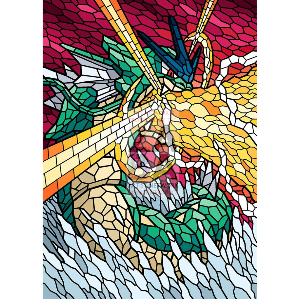 Gyarados V Stained-Glass Custom Pokemon Card - ZabaTV