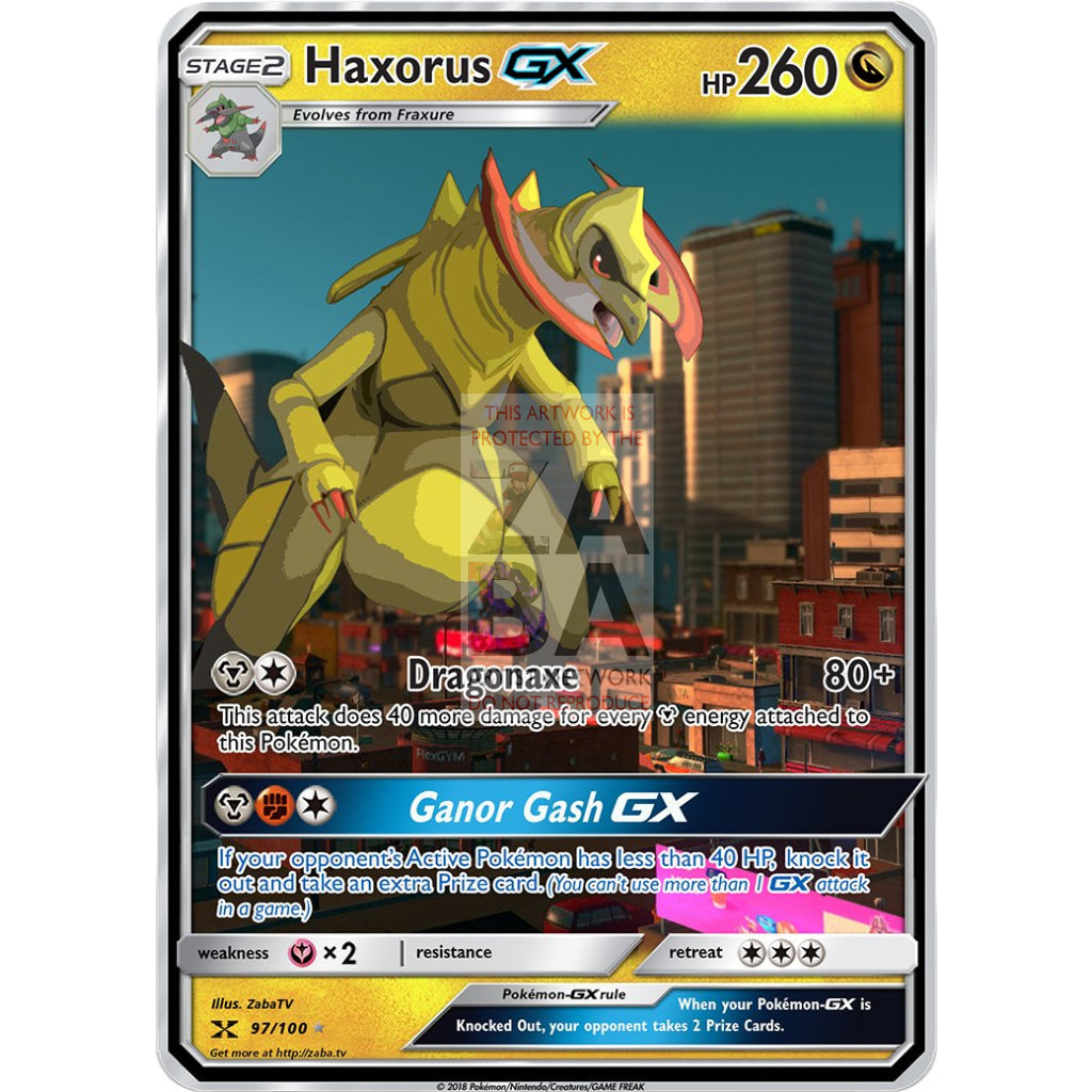 Haxorus GX Custom Pokemon Card - ZabaTV