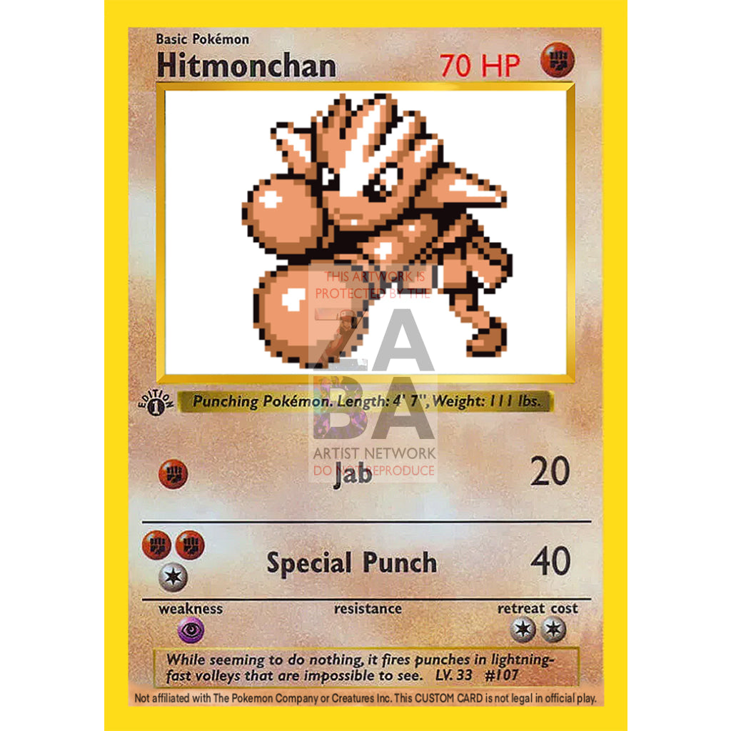 Hitmonchan Game Sprite Custom Pokemon Card - ZabaTV
