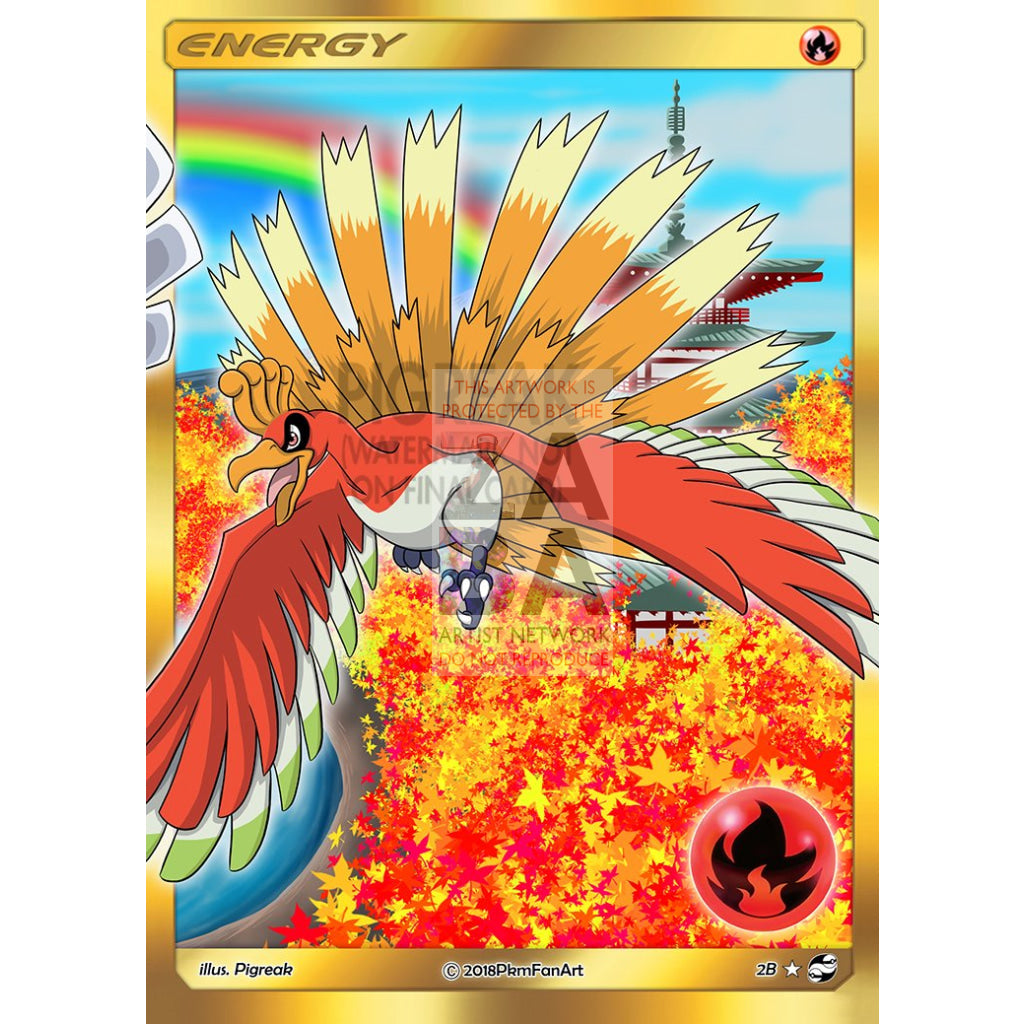 Ho-Oh Fire Energy PIGREAK Custom Pokemon Card - ZabaTV