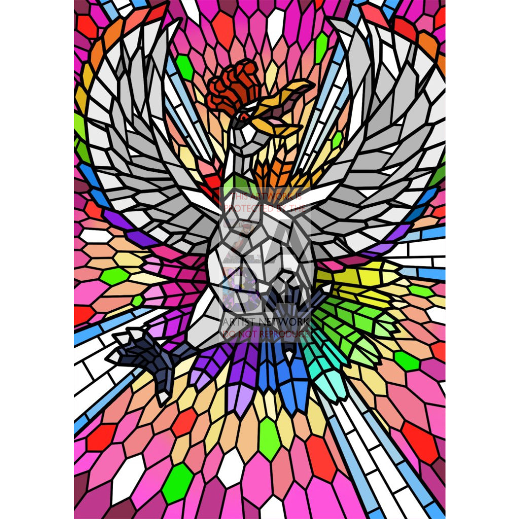 Ho-Oh V (Stained-Glass) Custom Pokemon Card - ZabaTV