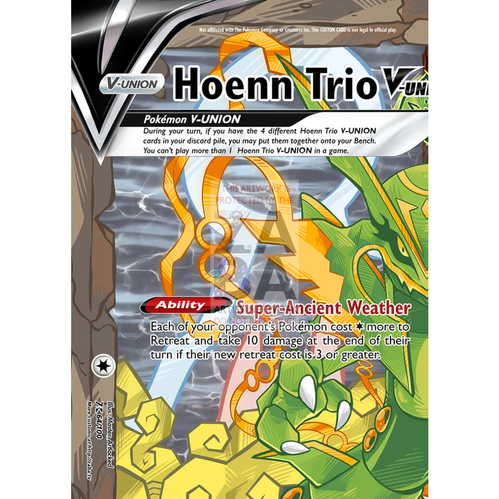 Hoenn Trio V-UNION (All 4 Parts or Together) Custom Pokemon Card - ZabaTV