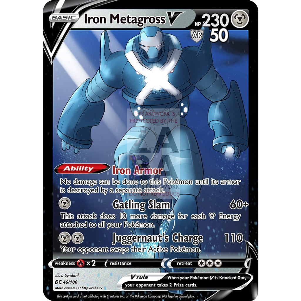 Iron Metagross V Custom Pokemon Card - ZabaTV