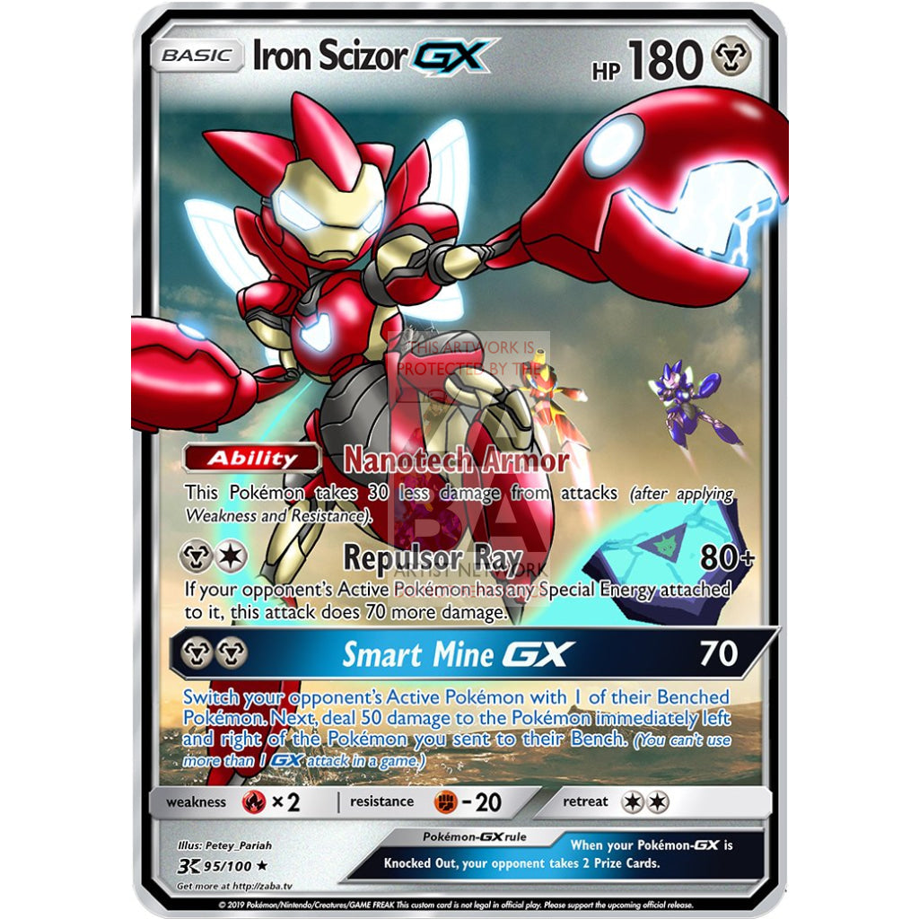 Iron Scizor GX Custom Pokemon Card - ZabaTV