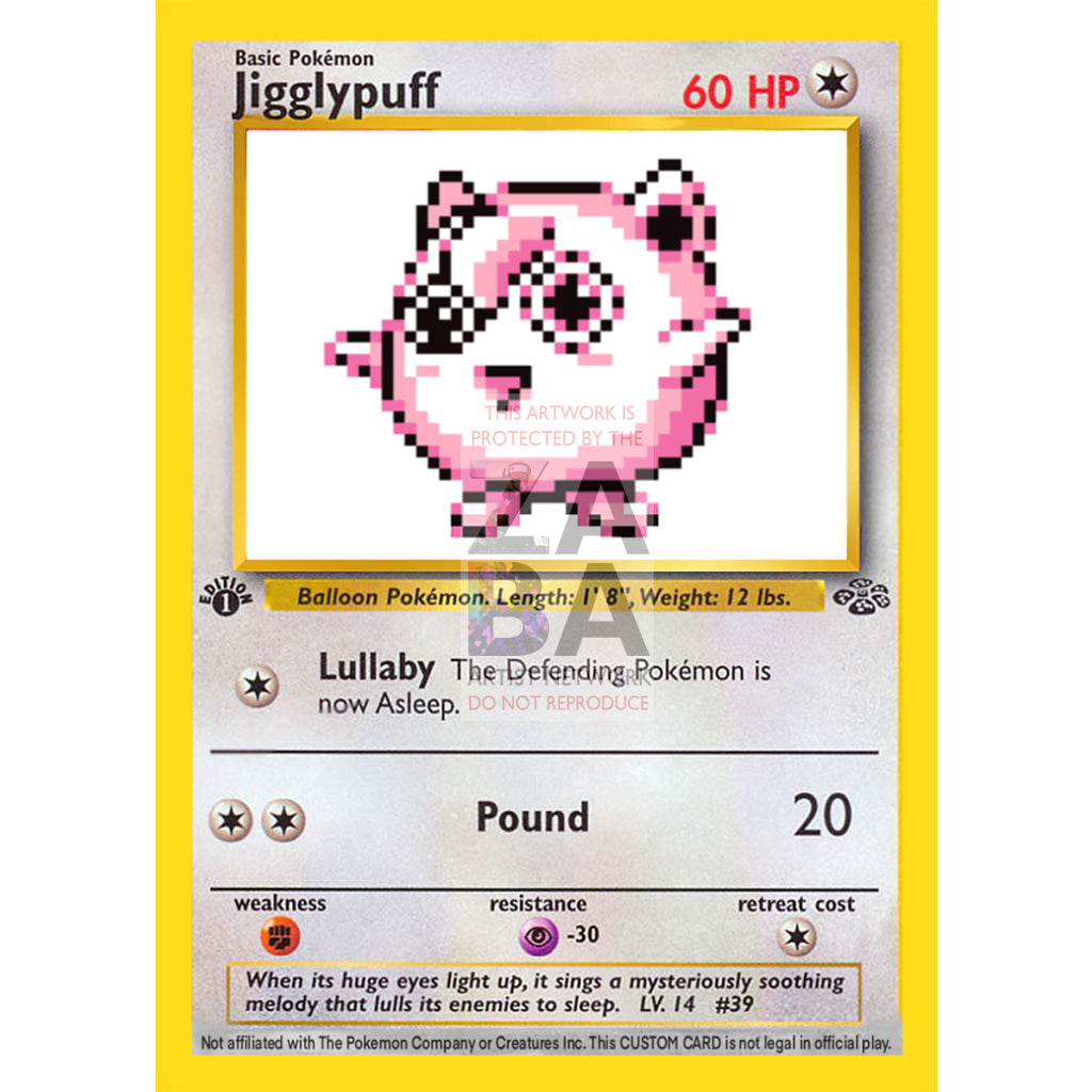 Jigglypuff Game Sprite Custom Pokemon Card - ZabaTV