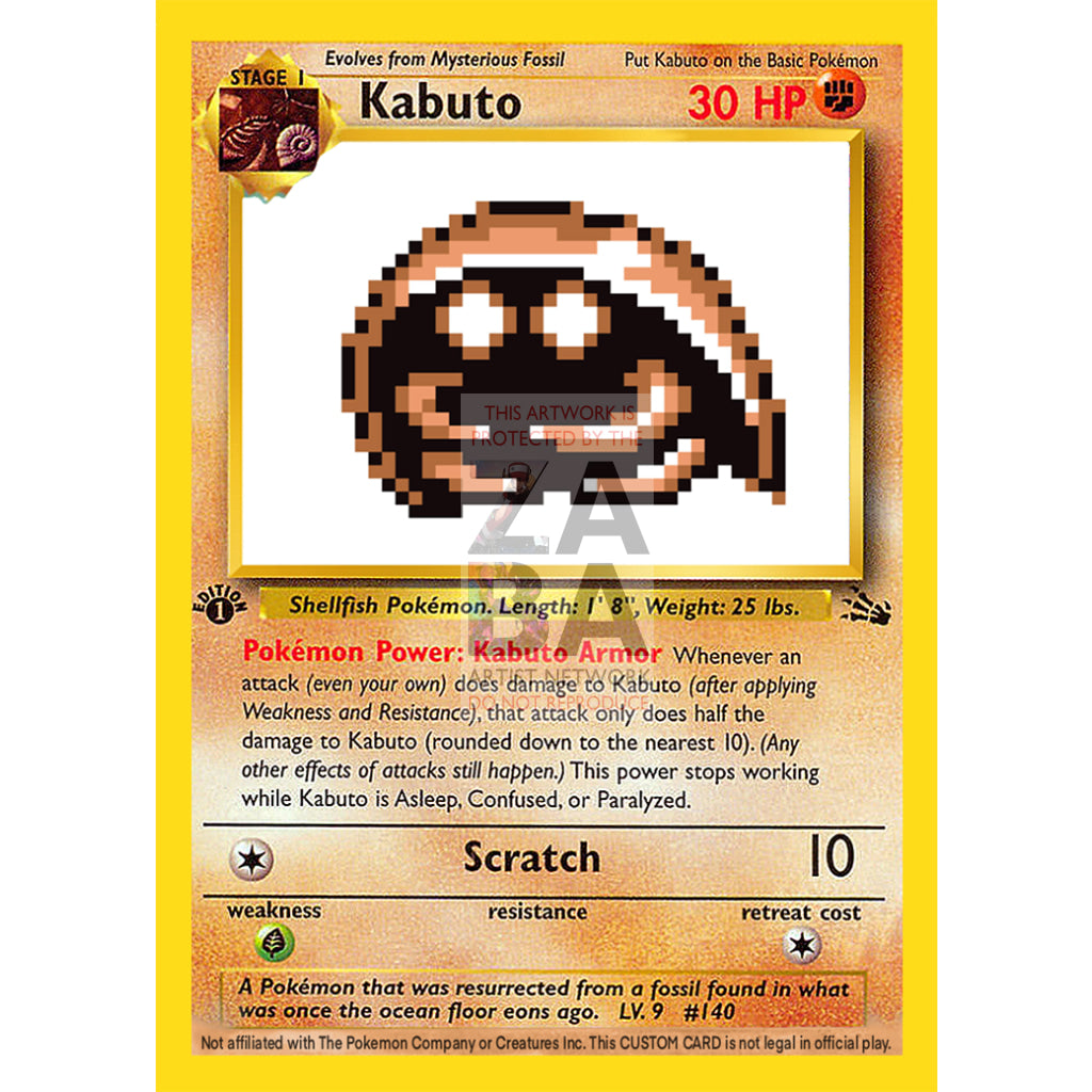 Kabuto Game Sprite Custom Pokemon Card - ZabaTV