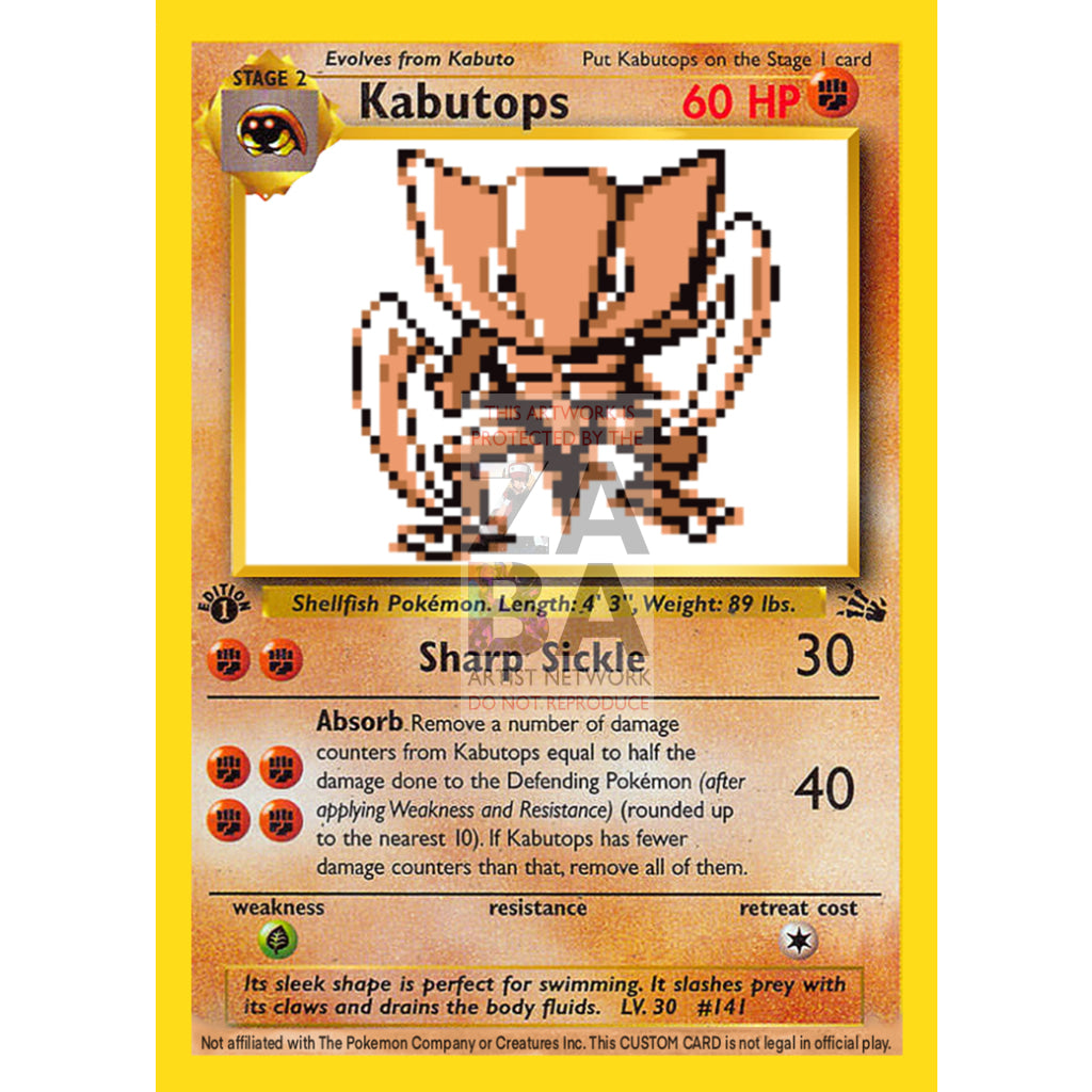 Kabutops Game Sprite Custom Pokemon Card - ZabaTV