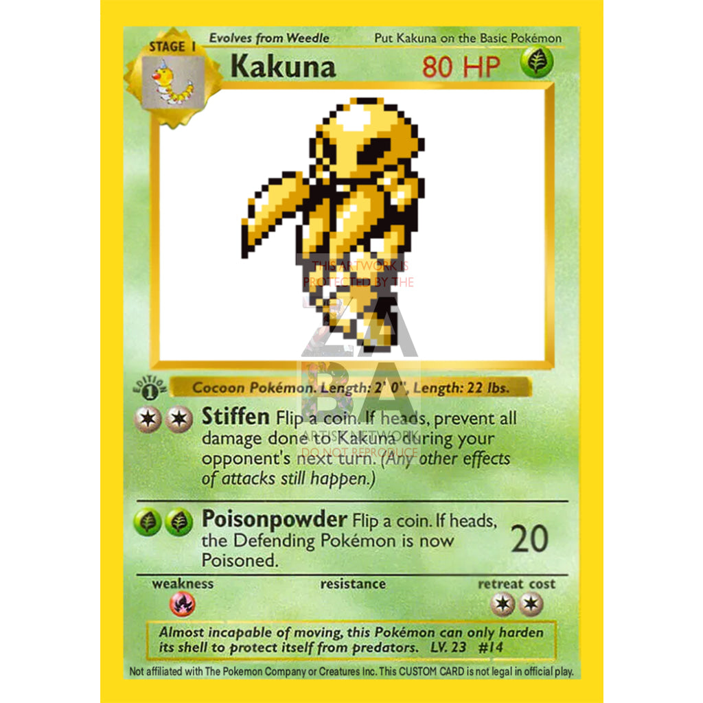 Kakuna Game Sprite Custom Pokemon Card - ZabaTV