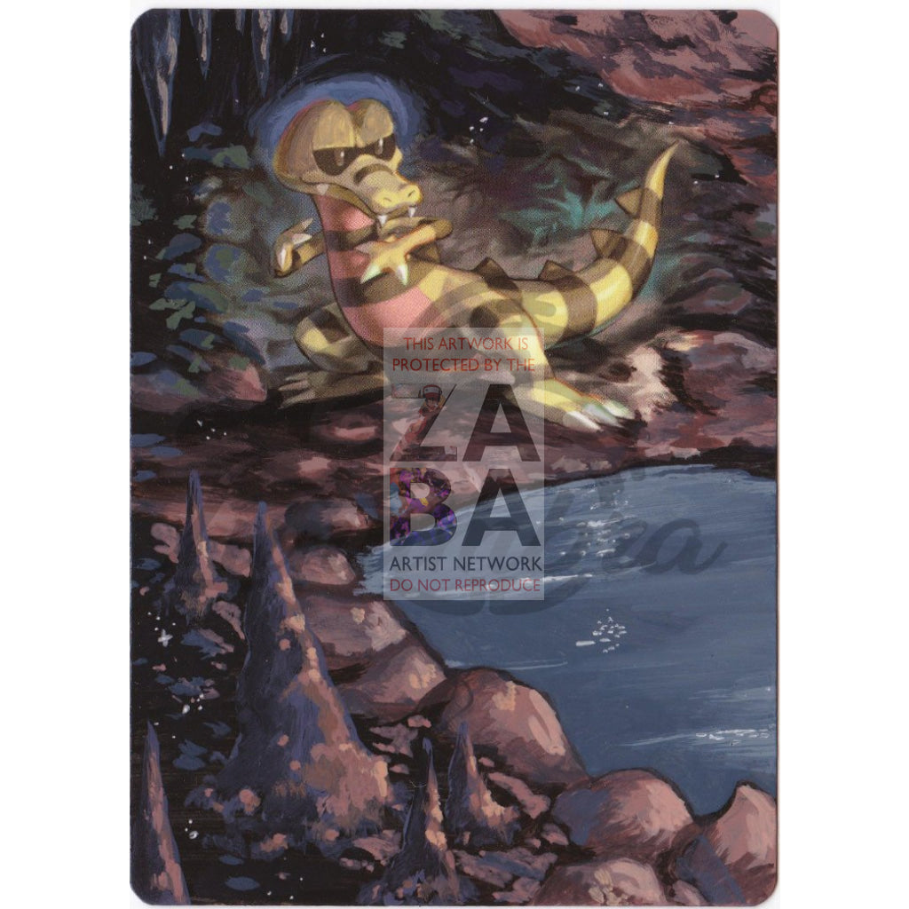Krokorok Sun & Moon 84/149 Extended Art Custom Pokemon Card Textless Non-Holographic