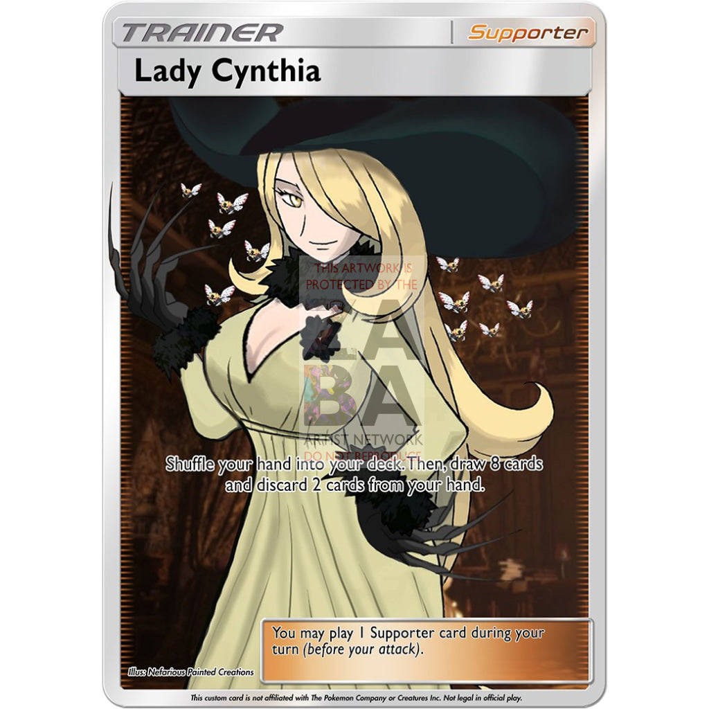 Lady Cynthia Custom Pokemon Card - ZabaTV
