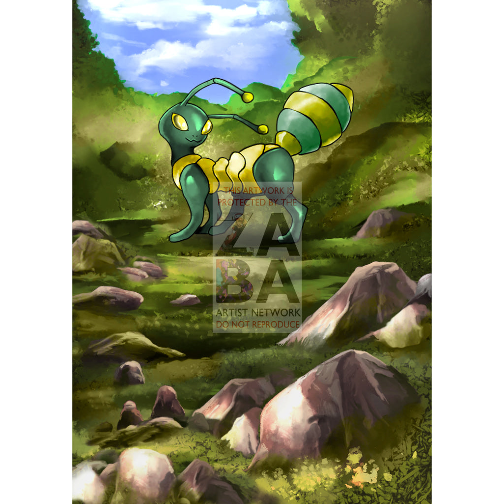 Larveon (Eeveelution) Custom Pokemon Card - ZabaTV
