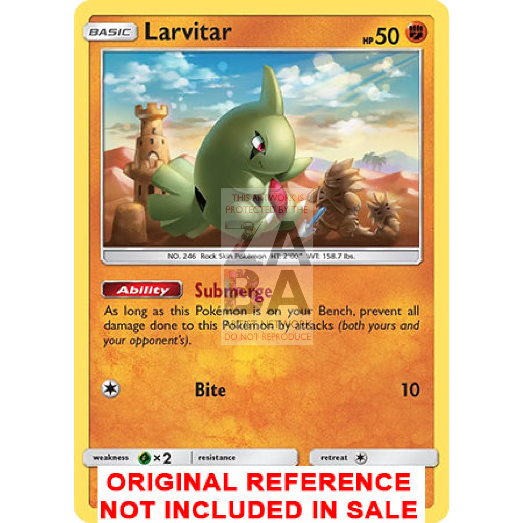 Larvitar 114/214 Lost Thunder Extended Art Custom Pokemon Card - ZabaTV