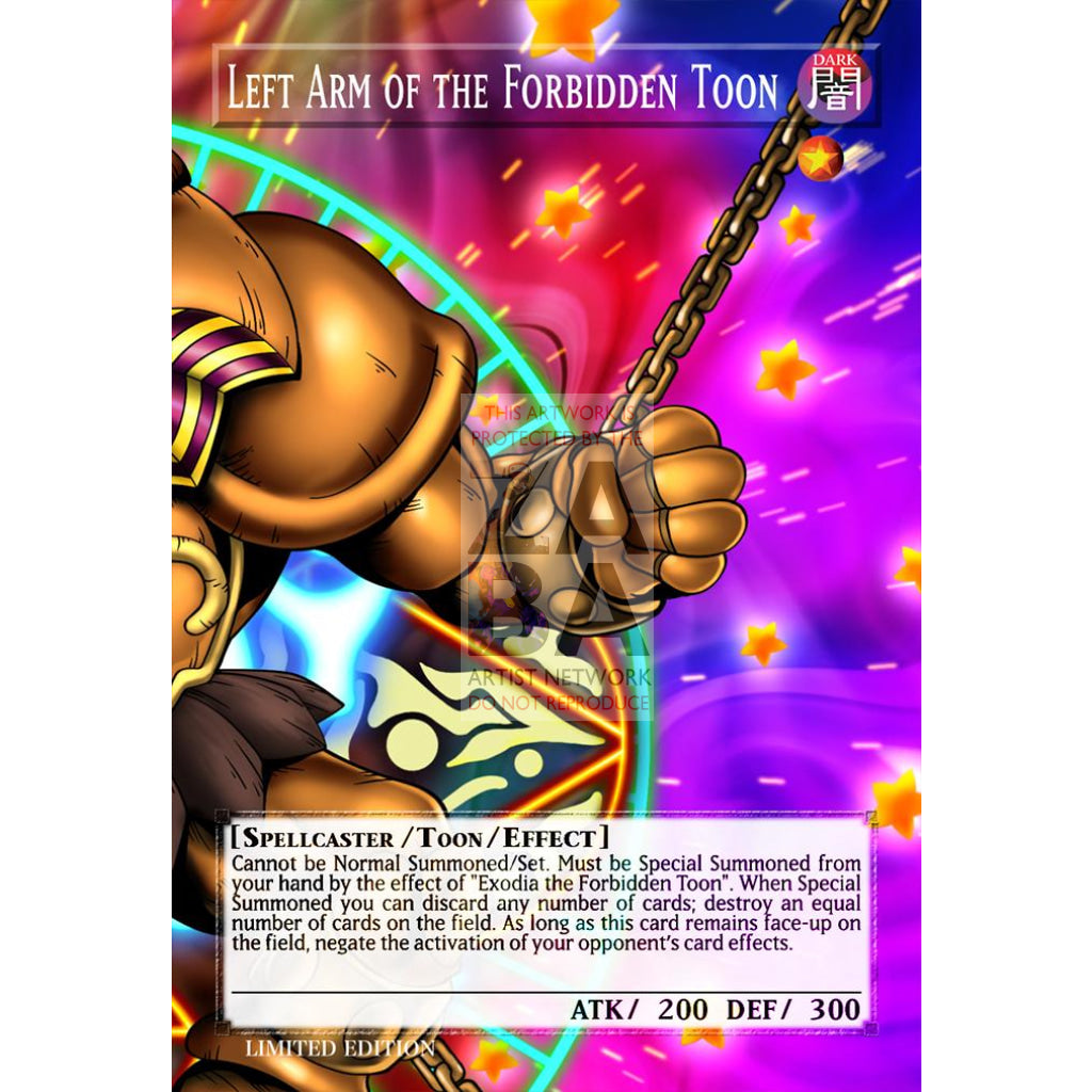 Left Arm of the Forbidden Toon Full Art ORICA - Custom Yu-Gi-Oh! Card - ZabaTV