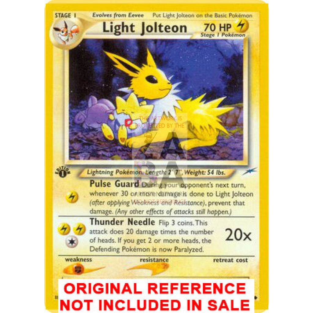 Light Jolteon 48/105 Neo Destiny Extended Art Custom Pokemon Card