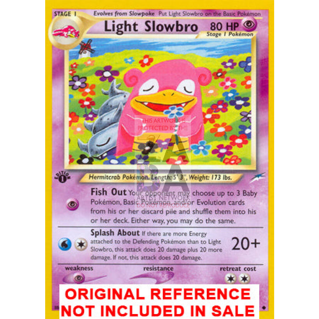 Light Slowbro 51/105 Neo Destiny Extended Art Custom Pokemon Card - ZabaTV