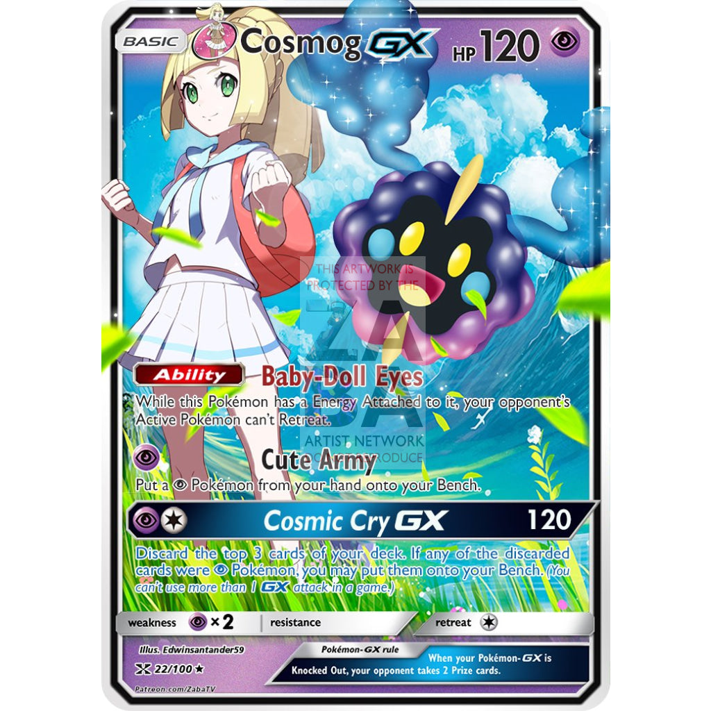 Lillie's Cosmog Custom Pokemon Card - ZabaTV