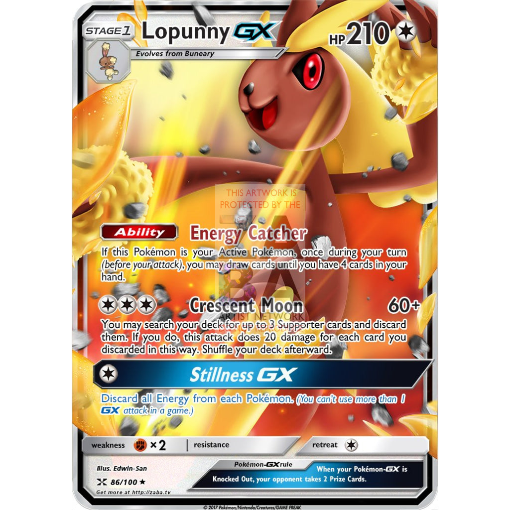 Lopunny GX Custom Pokemon Card - ZabaTV