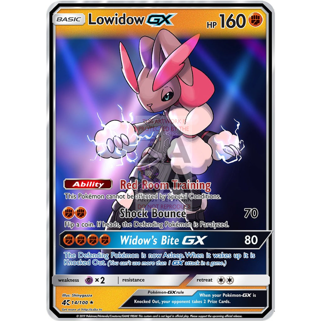 Lowidow GX Extended Art Custom Pokemon Card - ZabaTV