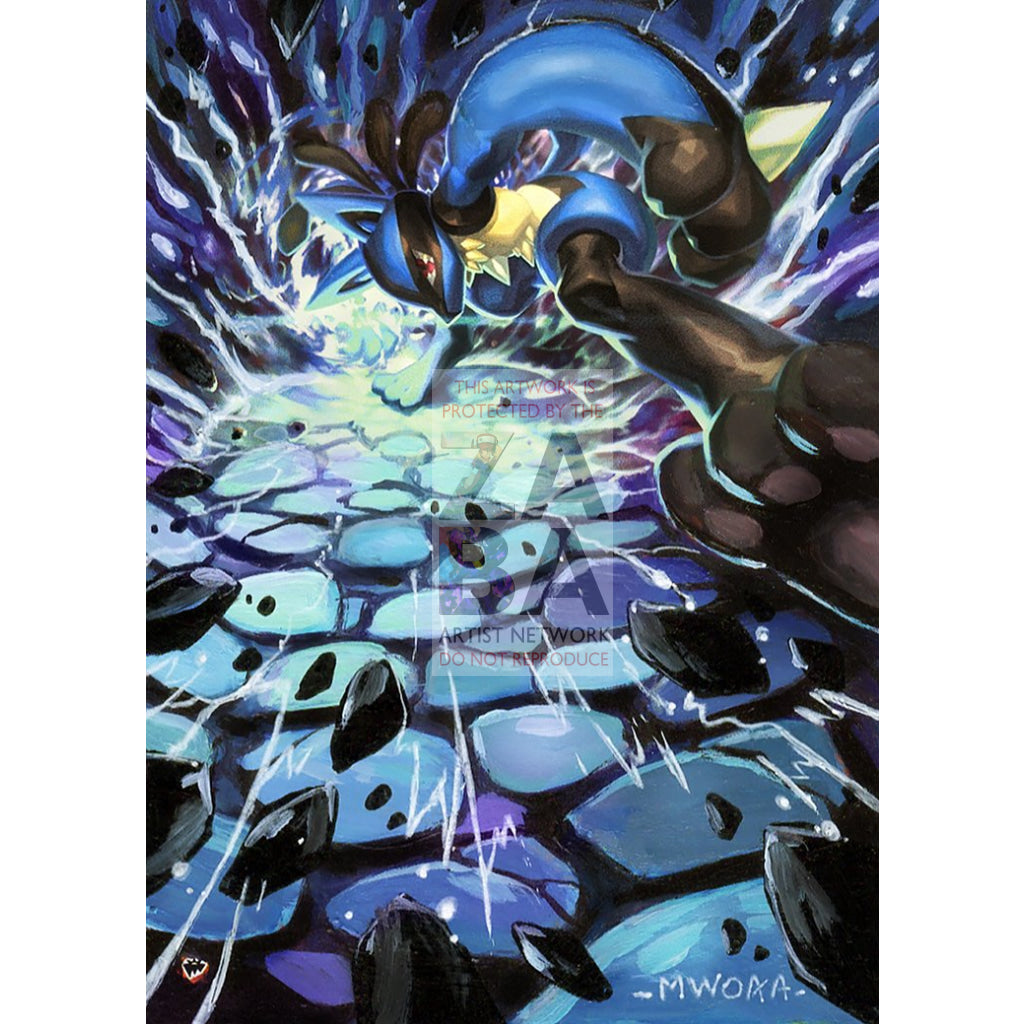 Lucario 71/147 Burning Shadows Extended Art Custom Pokemon Card - ZabaTV