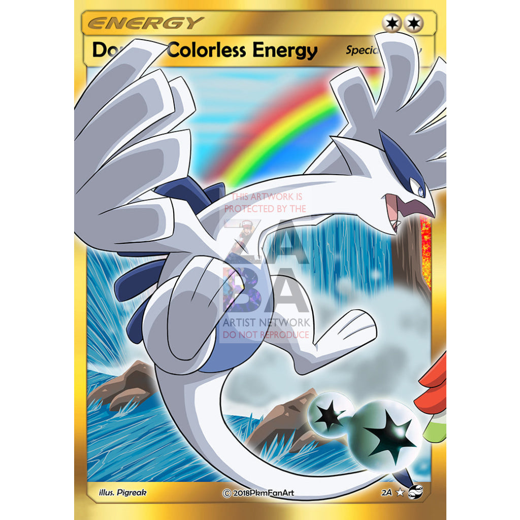 Lugia Double Colorless Energy PIGREAK Custom Pokemon Card - ZabaTV
