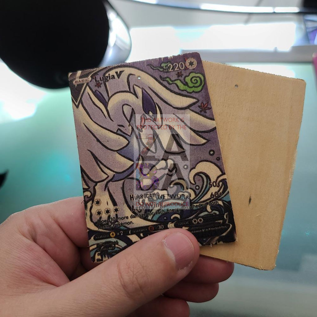 Lugia V (Traditional Japanese Style Inspired) Custom Pokemon Card Wooden Uv Print
