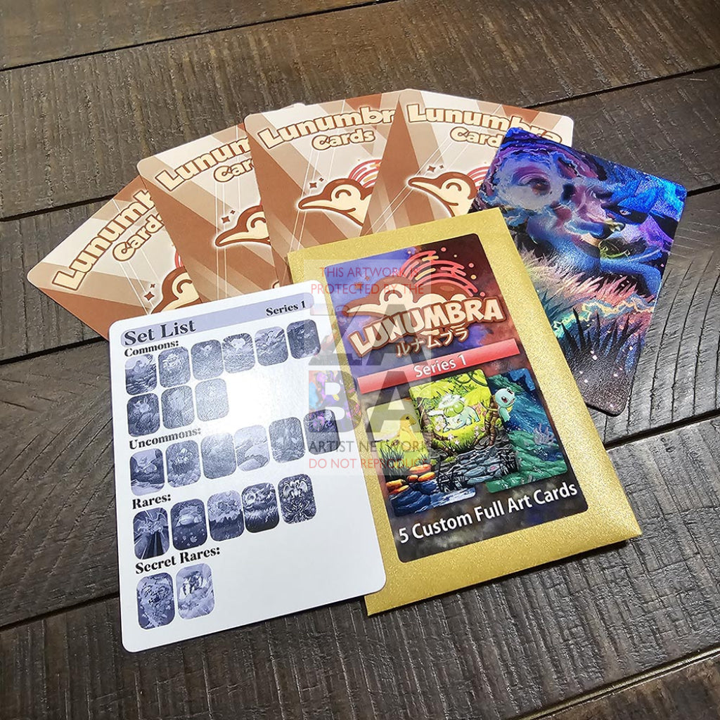 Lunumbra Series 1 Pack - 5 Custom Full Art Cards Pokemon Packs