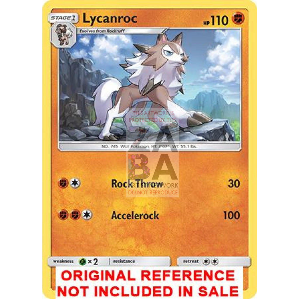 Lycanroc 76/147 Burning Shadows Extended Art Custom Pokemon Card