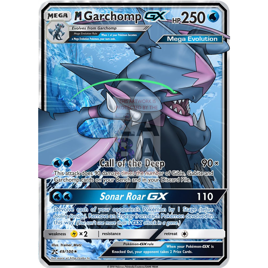 M Garchomp GX (Water) Custom Pokemon Card - ZabaTV