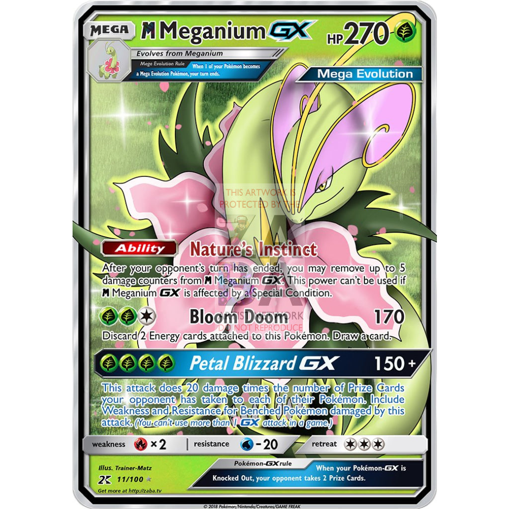 Mega Meganium GX Custom Pokemon Card - ZabaTV