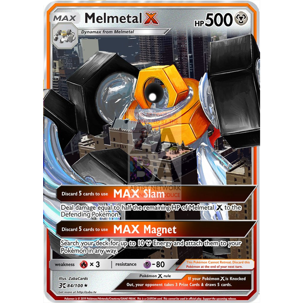 Melmetal MAX Custom Pokemon Card - ZabaTV