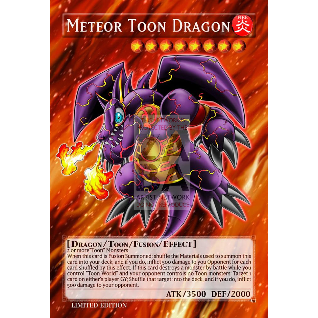 Meteor Toon Dragon Full Art ORICA - Custom Yu-Gi-Oh! Card - ZabaTV