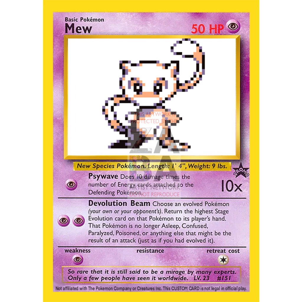 Mew Game Sprite Custom Pokemon Card - ZabaTV