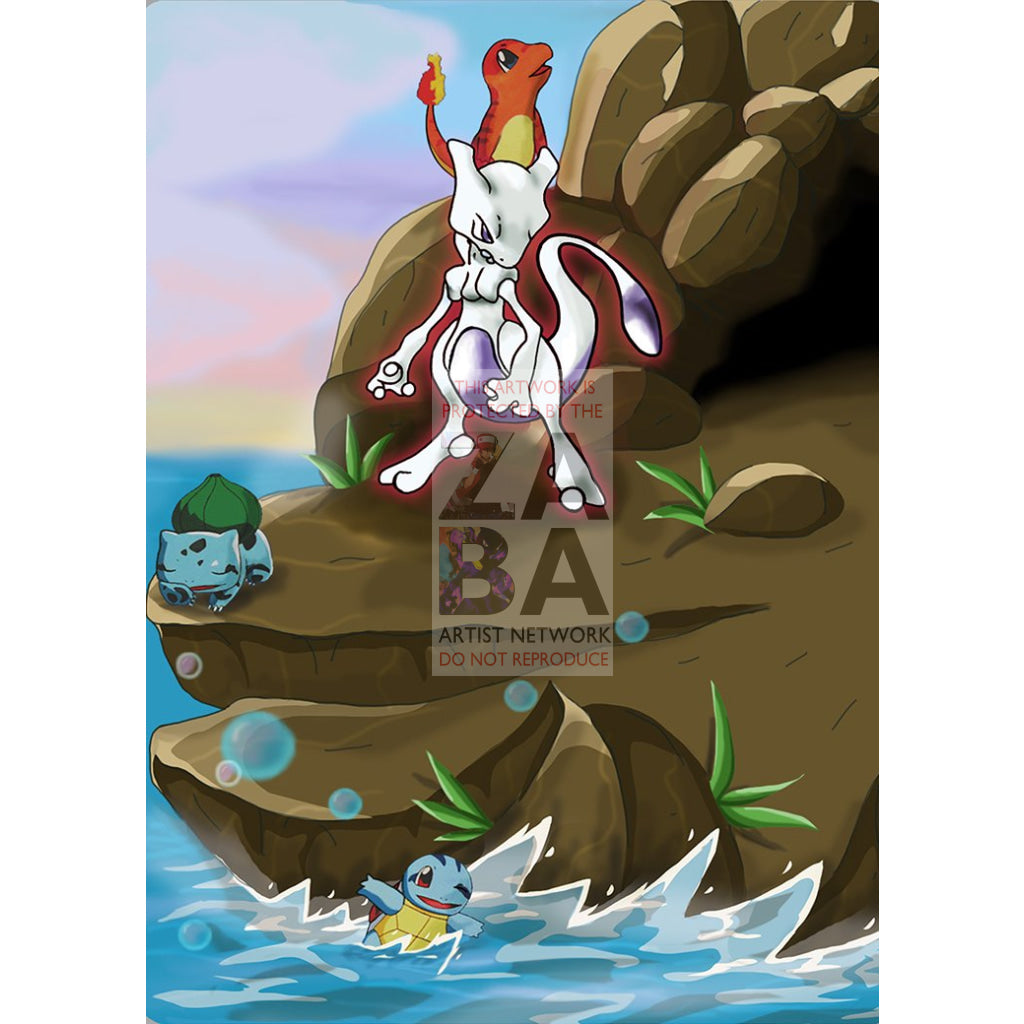 Mewtwo Black Star Promo 3 Extended Art - Custom Pokemon Card - ZabaTV