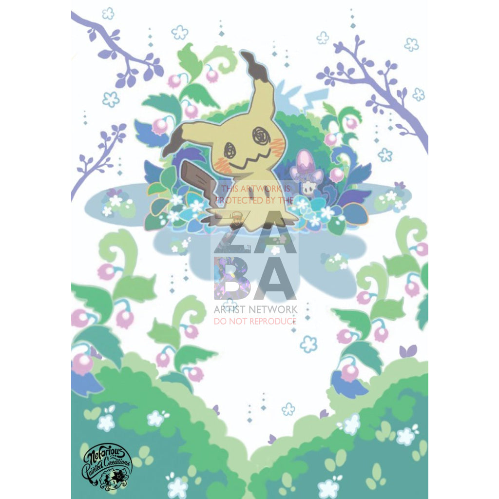 Mimikyu SM163 Promo Extended Art Custom Pokemon Card - ZabaTV