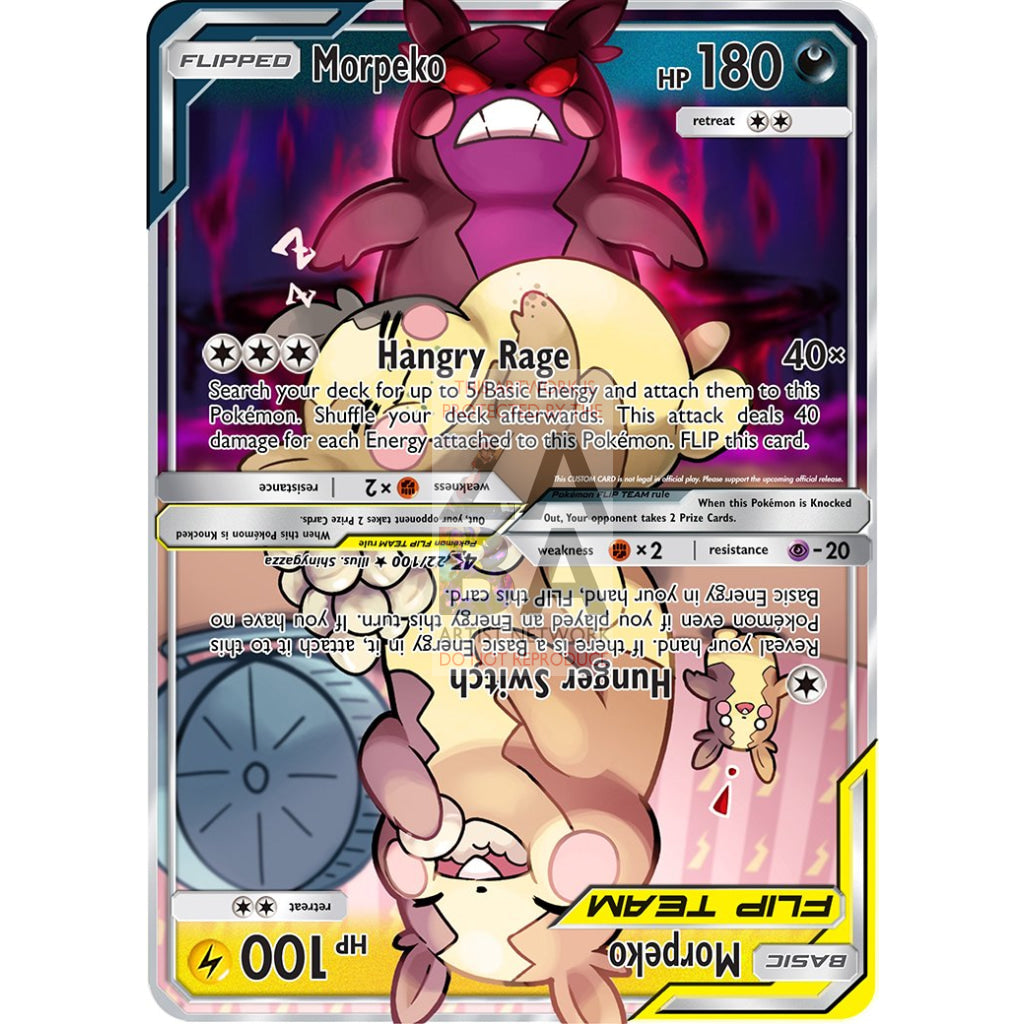 Morpeko Flip Team Custom Pokemon Card