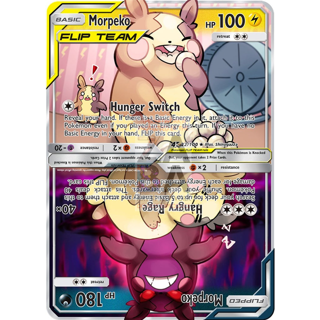 Morpeko FLIP TEAM Custom Pokemon Card - ZabaTV