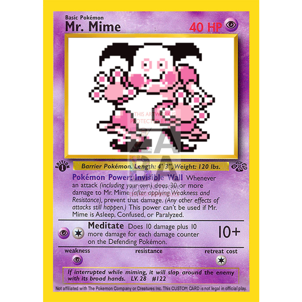 Mr. Mime Game Sprite Custom Pokemon Card - ZabaTV