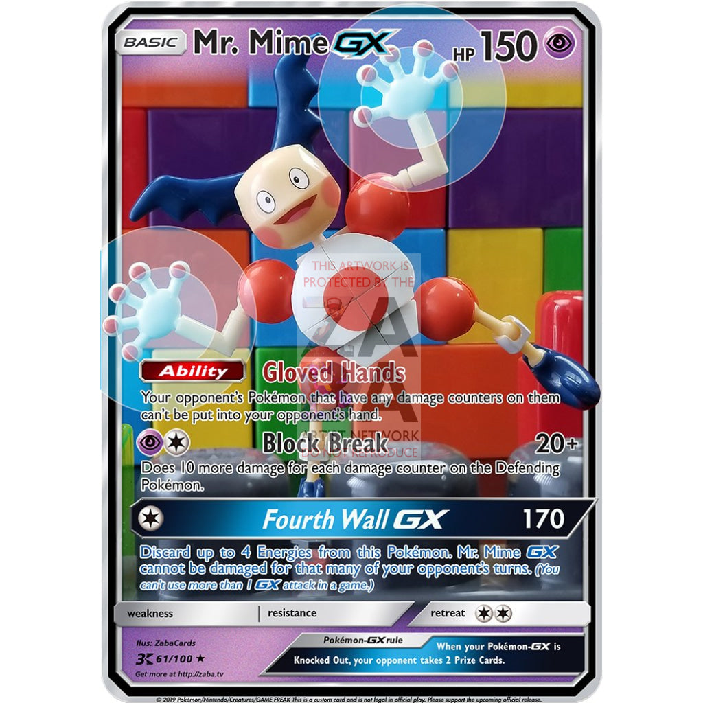 Mr. Mime GX Custom Pokemon Card - ZabaTV