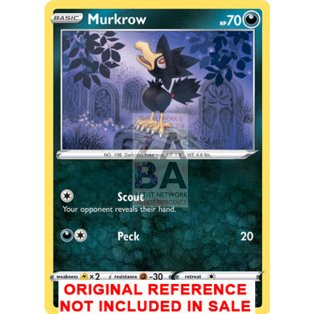 Murkrow 093/163 Battle Styles Extended Art Custom Pokemon Card - ZabaTV