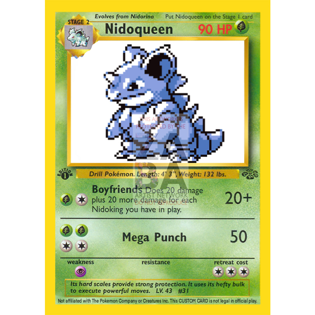 Nidoqueen Game Sprite Custom Pokemon Card - ZabaTV