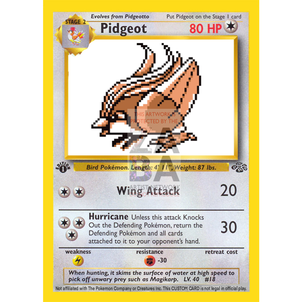 Pidgeot Game Sprite Custom Pokemon Card - ZabaTV