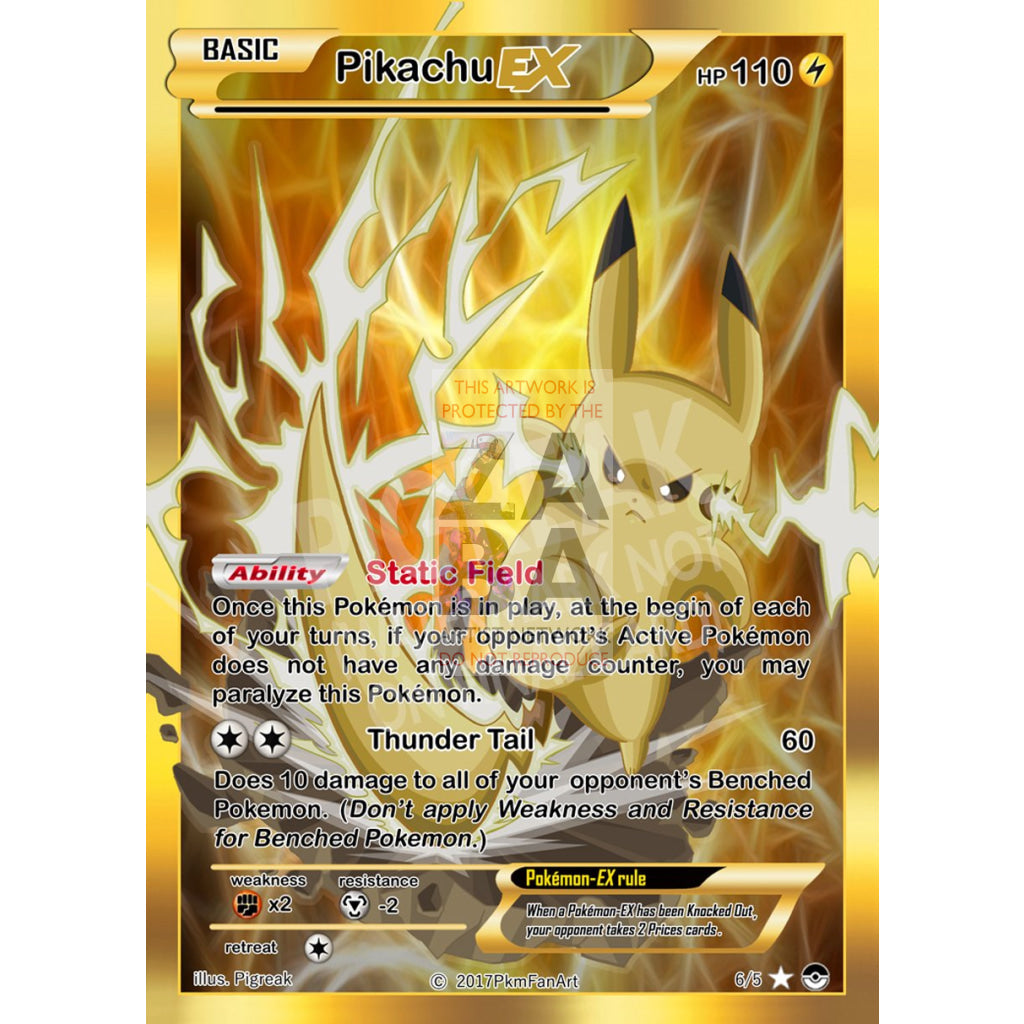 Pikachu EX PIGREAK Custom Pokemon Card - ZabaTV