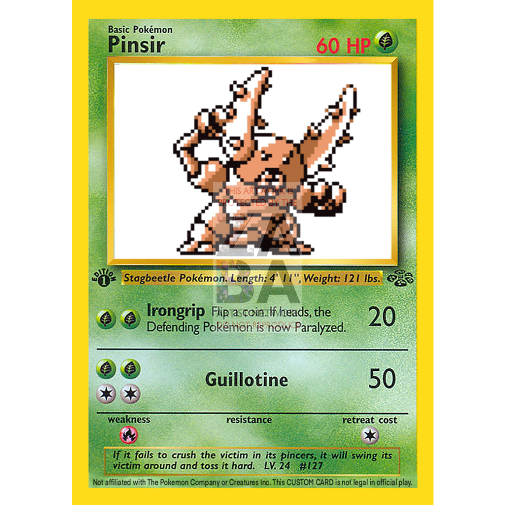 Pinsir Game Sprite Custom Pokemon Card - ZabaTV