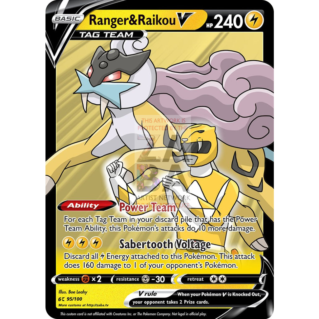 Ranger & Raikou V Custom Pokemon Card - ZabaTV