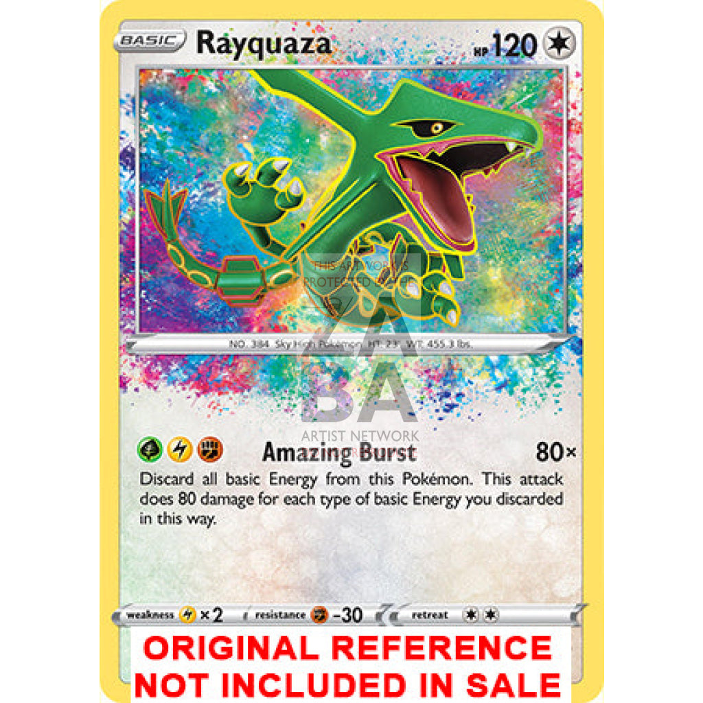 Rayquaza 138/185 Vivid Voltage Extended Art Custom Pokemon Card