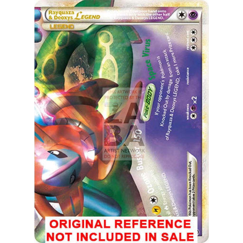 Rayquaza & Deoxys LEGEND Combined 89/90 & 90/90 Undaunted Extended Art Custom Pokemon Card - ZabaTV